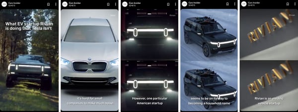Rivian Snapchat Discover Story on Car Insider Channel